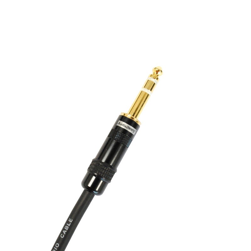 AUDIO 2000'S Audio2000's C26003P2 3 Ft 1/4 Inch TRS Right Angle to TRS Patch Cable (2 Pack) - Image 4